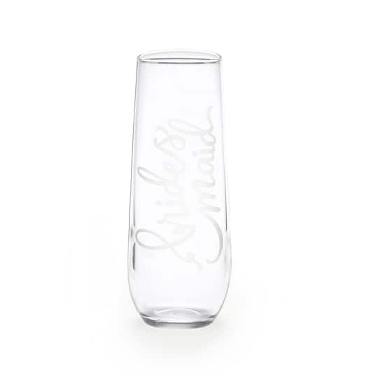 Hortense B. Hewitt Co. Bridesmaid Stemless Champagne Flute in Clear | 5.75″ x 2.25″ | Michaels® Hortense B. Hewitt Co. Bridesmaid Stemless Champagne Flute in Clear | 5.75″ x 2.25″ | Michaels®